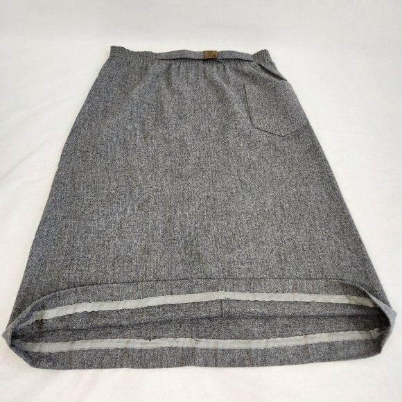 Vintage SUMMIT SPORTWEAR Minimalist Academia Wool Blend Gray Midi Skirt Size 10. - Picture 10 of 16